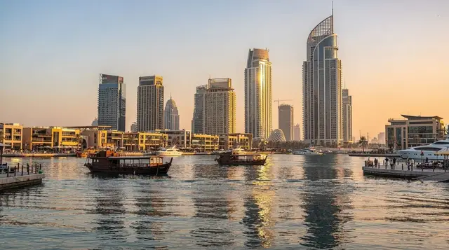 Dubai Creek & Creek Harbour — abra crossings and dhow wharfage