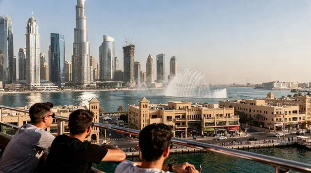 Dubai night tours: evening skyline tours and the fountain show