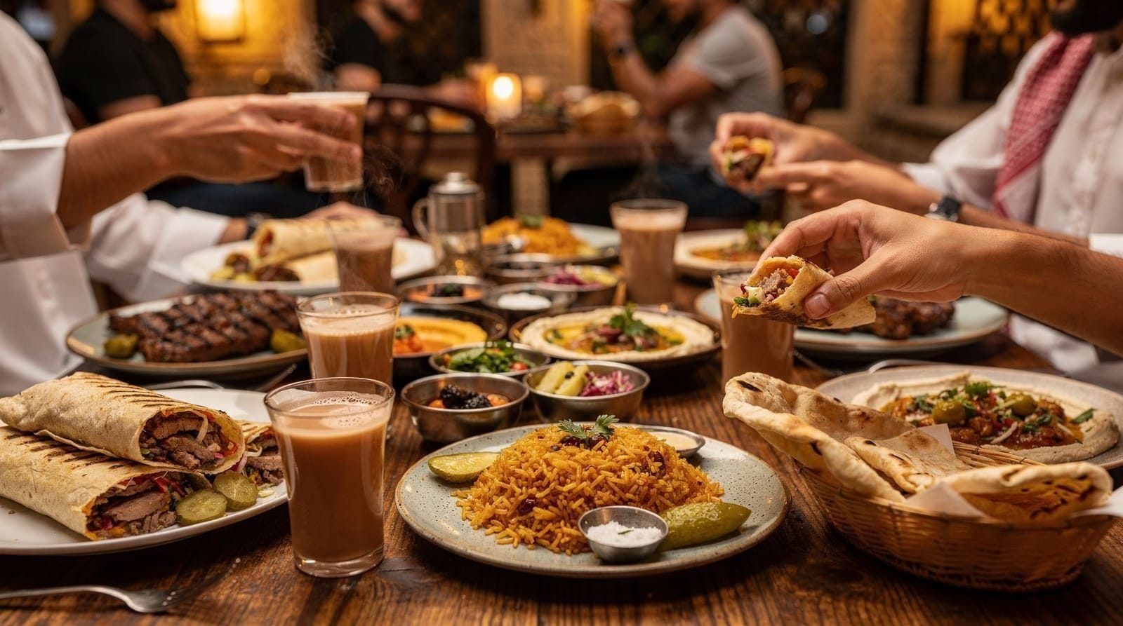 Dubai street food guide: karak, shawarma and where to find it — Where Dubai's real street food lives — karak stalls, shawarma counters, Al Rigga