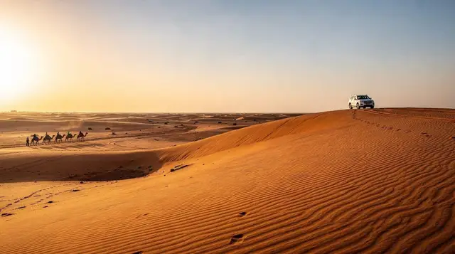 Dubai: red dunes morning desert quad, buggy or 4x4 ride