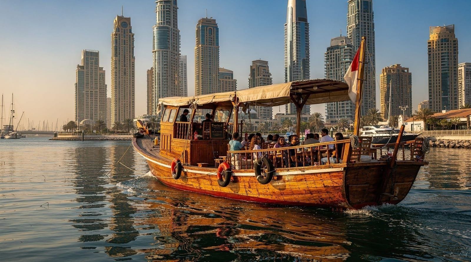 Dubai Marina dhow cruise: honest guide to prices and what to expect — Dubai Marina dhow cruise prices, dinner quality, and views compared honestly aga